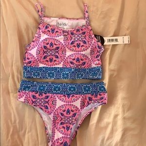 Nicole Miller Girls 2 piece swimsuit Size 7/8